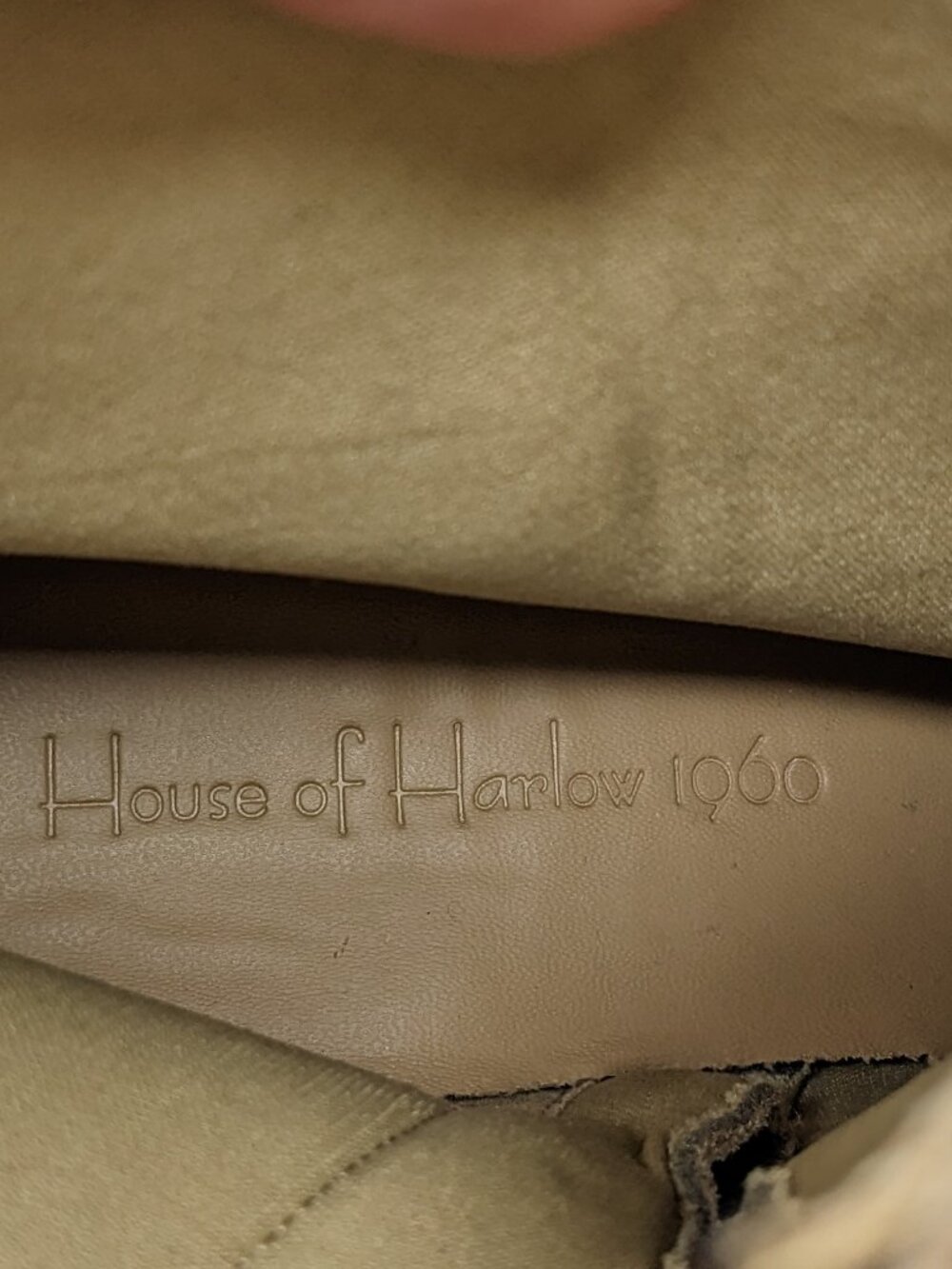 House of Harlow 1960 Western Ankle Booties Taupe Suede Womens 9 - Picture 6 of 6